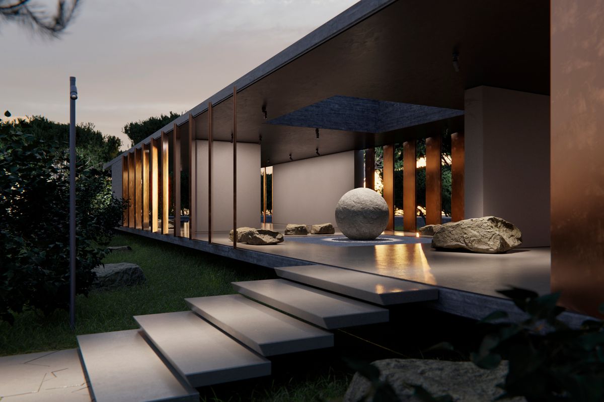 Beamer projectors are precision tools for the most demanding outdoor lighting tasks. Visualisation: Electric Gobo