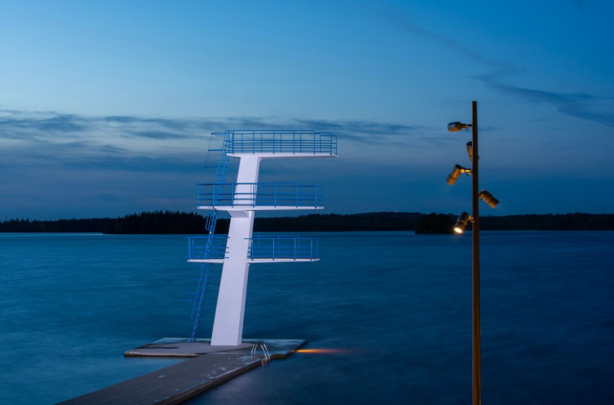 Evedal swimming pool, Vaxjö. Lighting design: Light Bureau. Photography: Johan Elm.