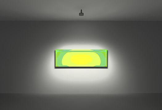 ERCO wallwasher with Spherolit lens, demonstrating uniform vertical illumination.