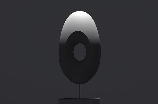 Abstract sculpture with accent lighting for modeling in exhibitions.