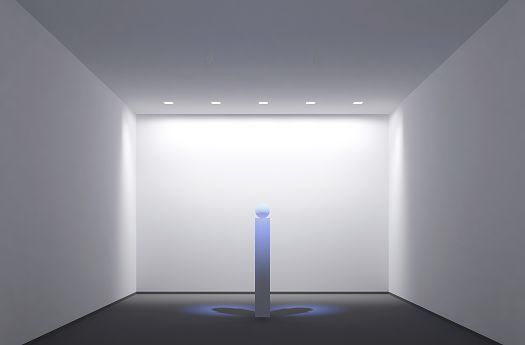 Accent lighting highlighting an object in a room, achieved with directional light.