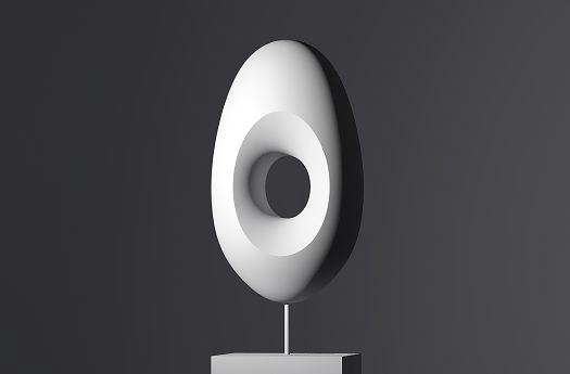 Sculpture with a hole, modeled by directional light for accent lighting.