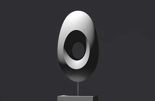 Sculpture with a hole, designed for accent lighting and spatial modeling.