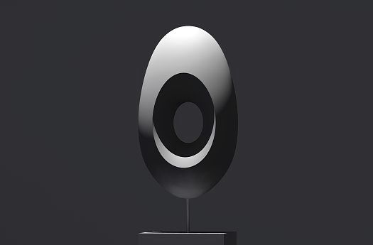 Abstract sculpture modeled with light, suitable for accent lighting in galleries and exhibitions.