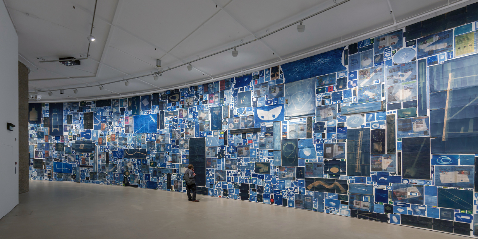 Barbican Art Gallery installation in London, illuminated by ERCO LED lighting.