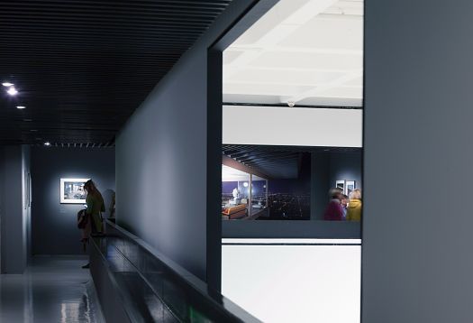 ERCO LED lighting at the Barbican Art Gallery, London, highlighting modern art.