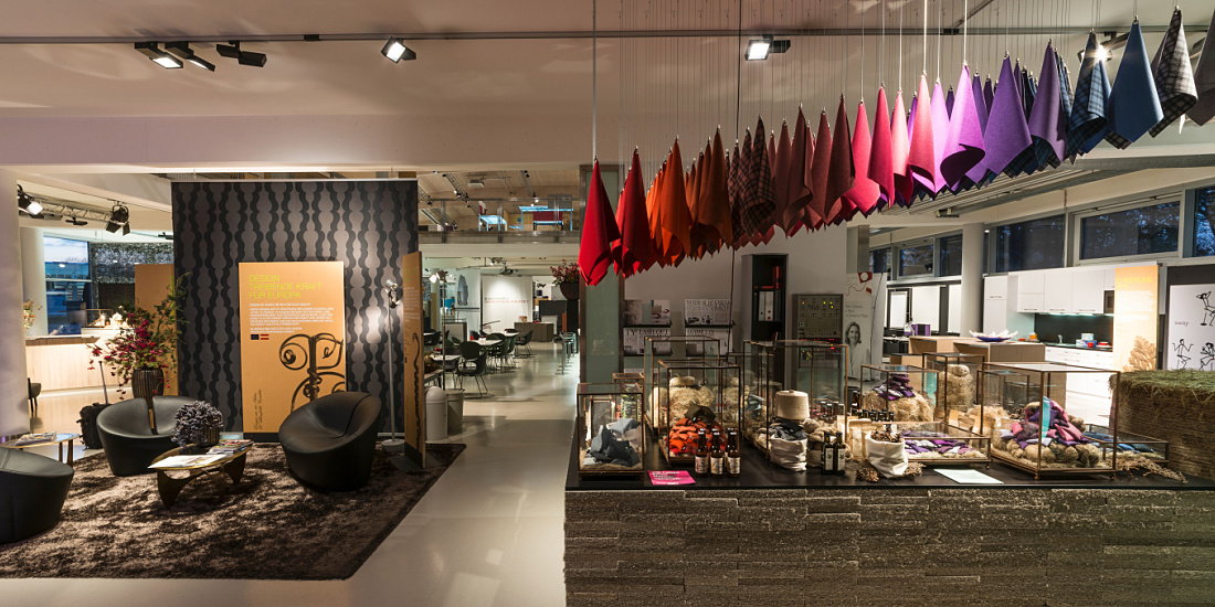 Blaha Office showroom featuring ERCO Opton LED spotlights for flexible lighting and color rendering.