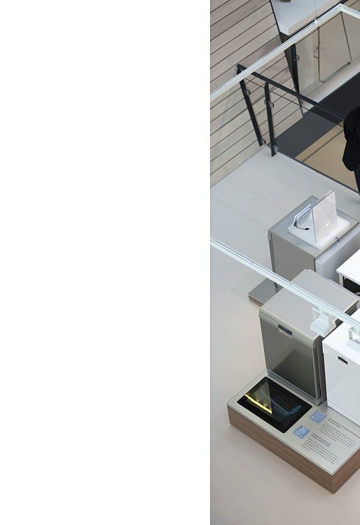 BSH Bosch Siemens appliances display featuring energy-efficient LED lighting.