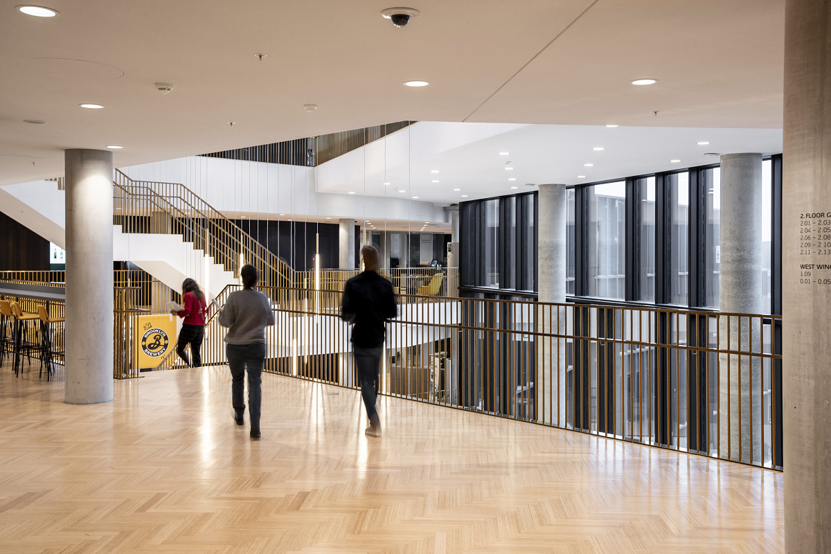 ERCO Skim and Quintessence recessed lights at Carlsberg HQ, Copenhagen.