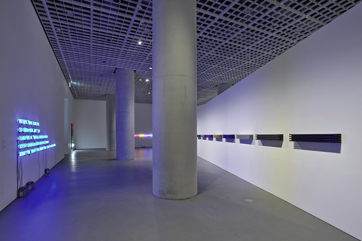 ERCO LED lighting with track spotlights illuminating art at the Amorepacific Museum of Art, Seoul.