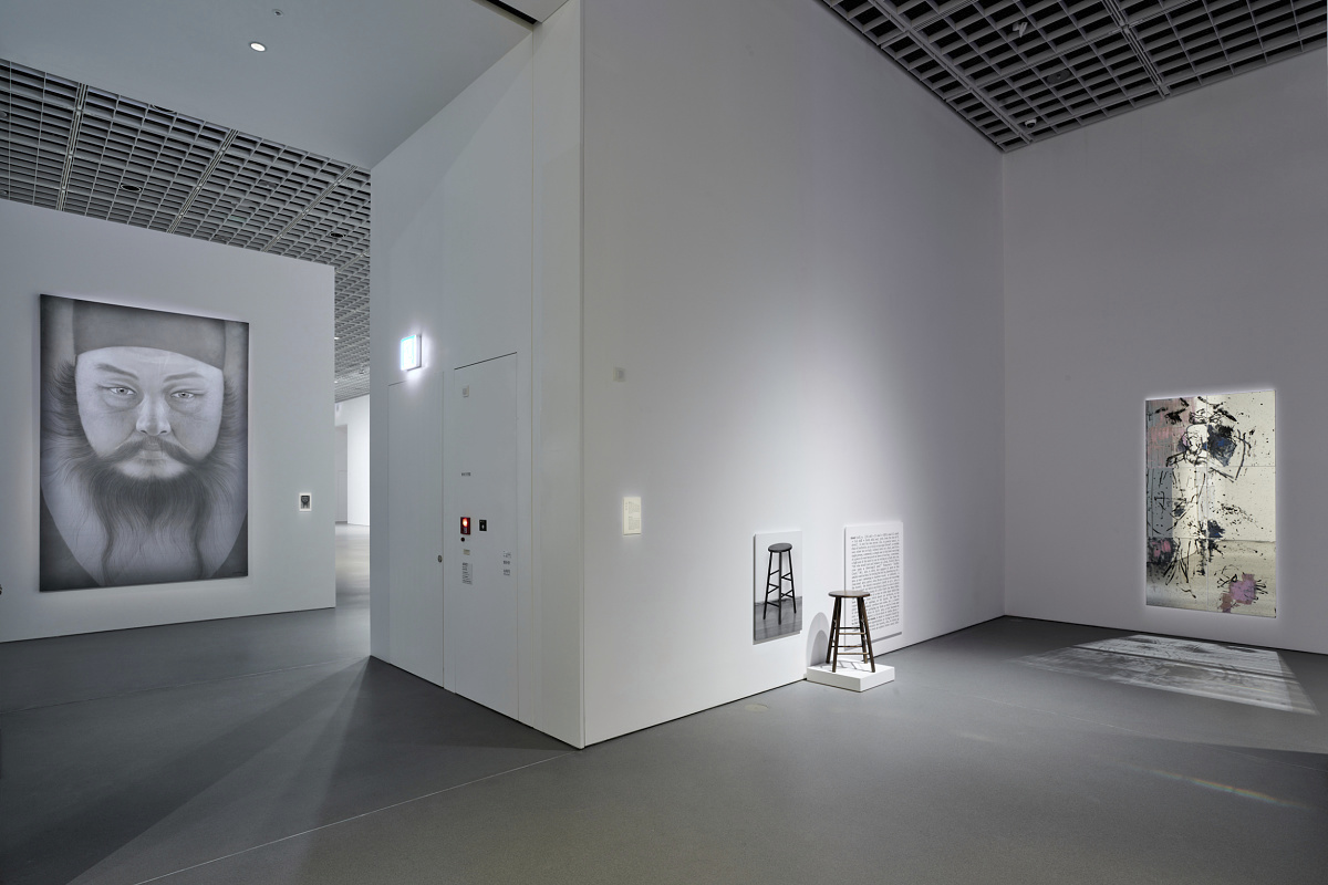 Amorepacific Museum of Arts Chapter Three exhibit, Seoul, lit by ERCO spotlights.