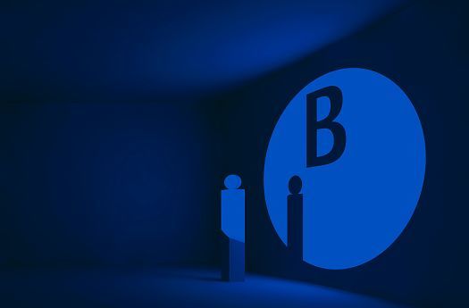 Blue illustration of additive color mixing in ERCO lighting knowledge.