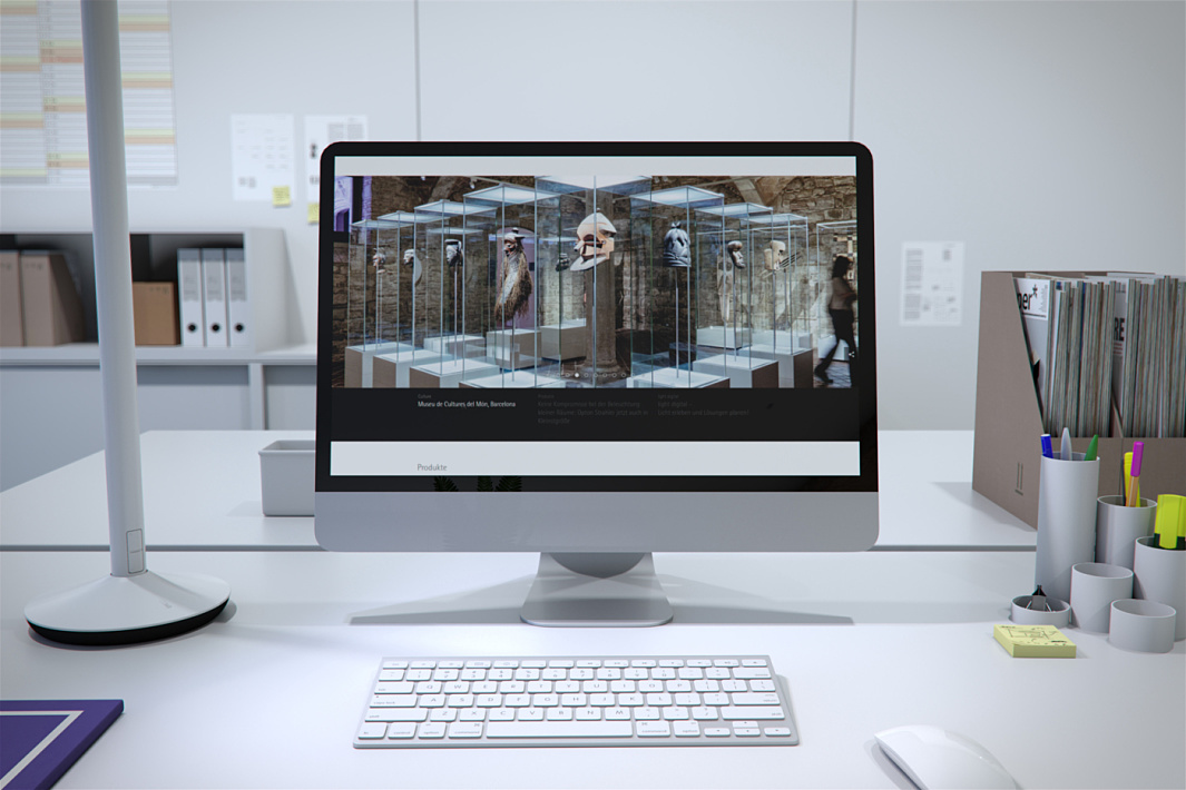 ERCO lighting for concentrated work at a desk with vertical illuminance.