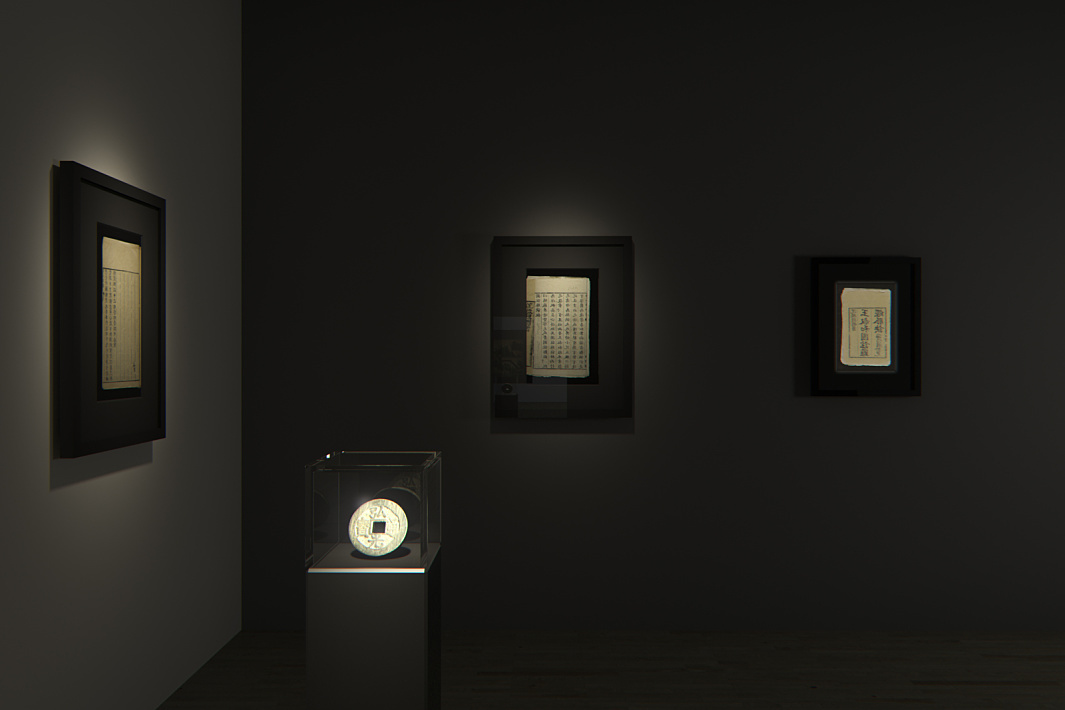 Museum exhibit featuring conservation-grade LED lighting by ERCO.