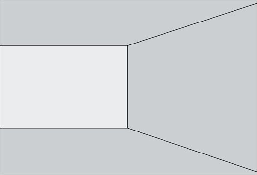 Illustration of a room demonstrating brightness constancy in visual perception.