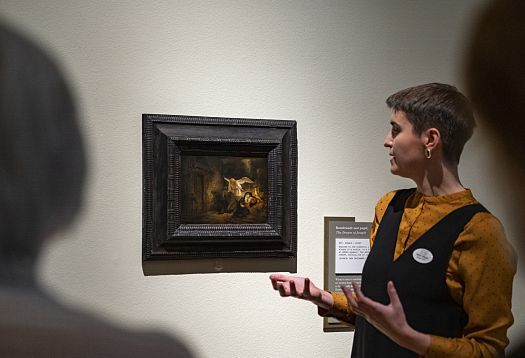 Rembrandts painting at Dulwich Picture Gallery, illuminated by ERCO LED spotlights.