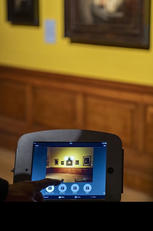 ERCO Optec LED spotlights controlled via Bluetooth at Dulwich Picture Gallery.