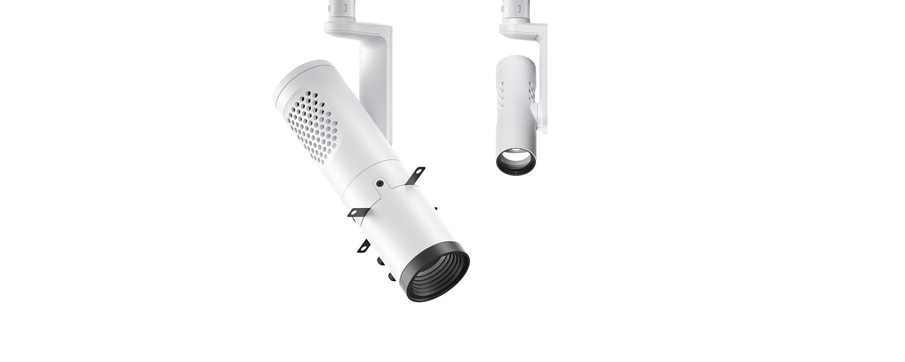 ERCO Eclipse 48V spotlight for accent lighting with Darklight lens.