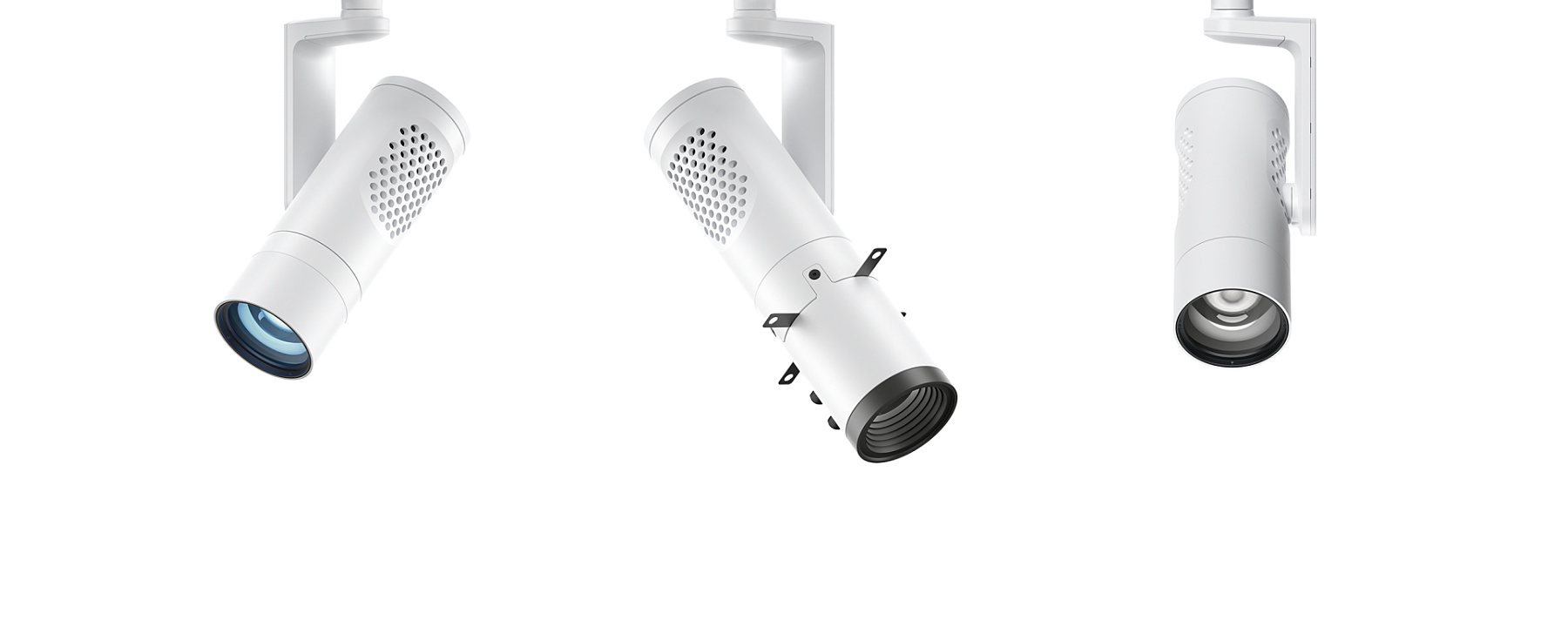 ERCO Eclipse InTrack spotlight with Darklight lens for precise light distribution in interiors.
