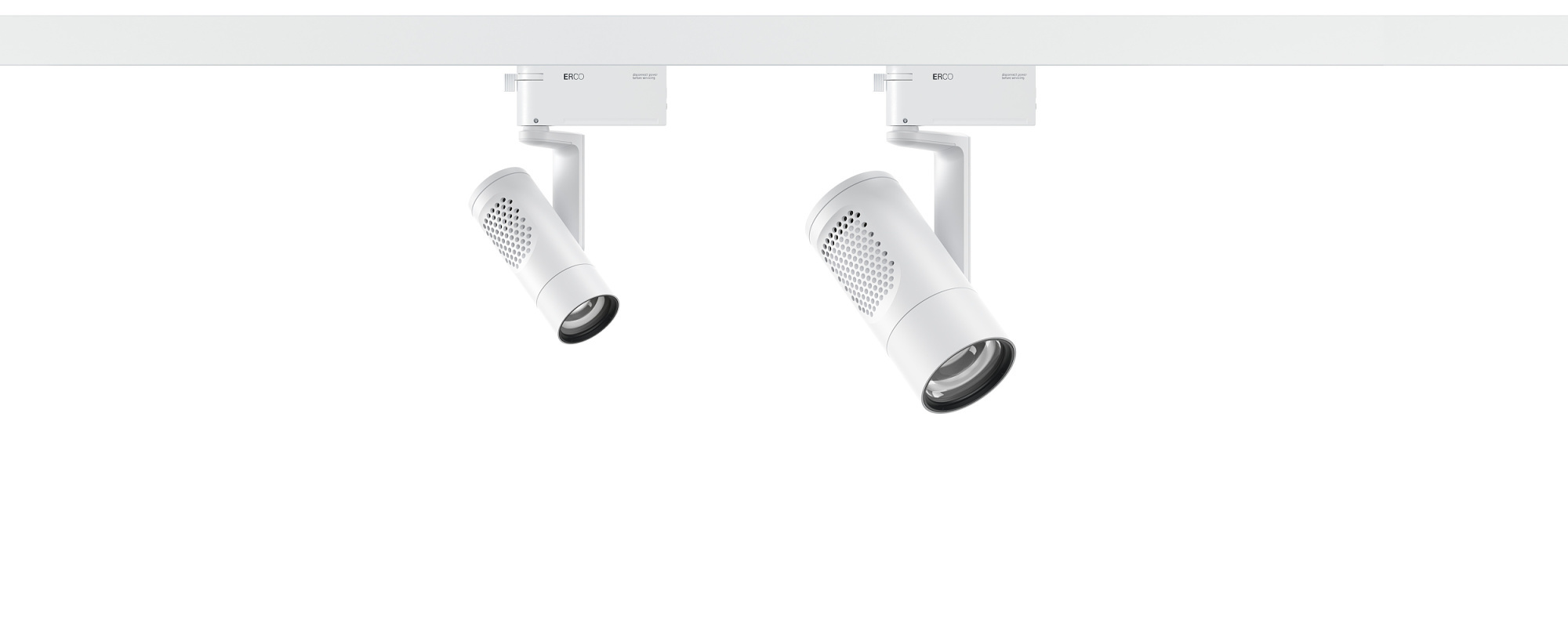 ERCO Eclipse OnTrack spotlights for museums and galleries, providing high-end illumination with transadapter.