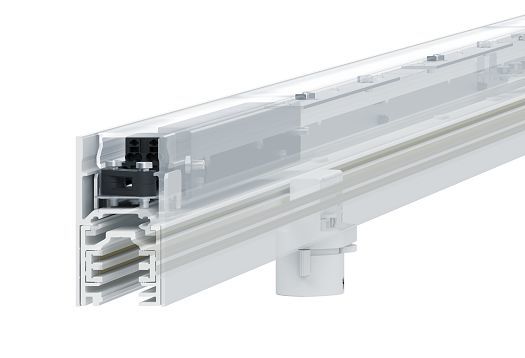 ERCO Hi-trac track with uplights: Flexible lighting infrastructure for museums, shops, and offices.