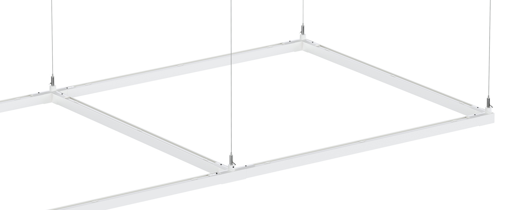 Orange mannequin for flexible lighting design with ERCO tracks.
