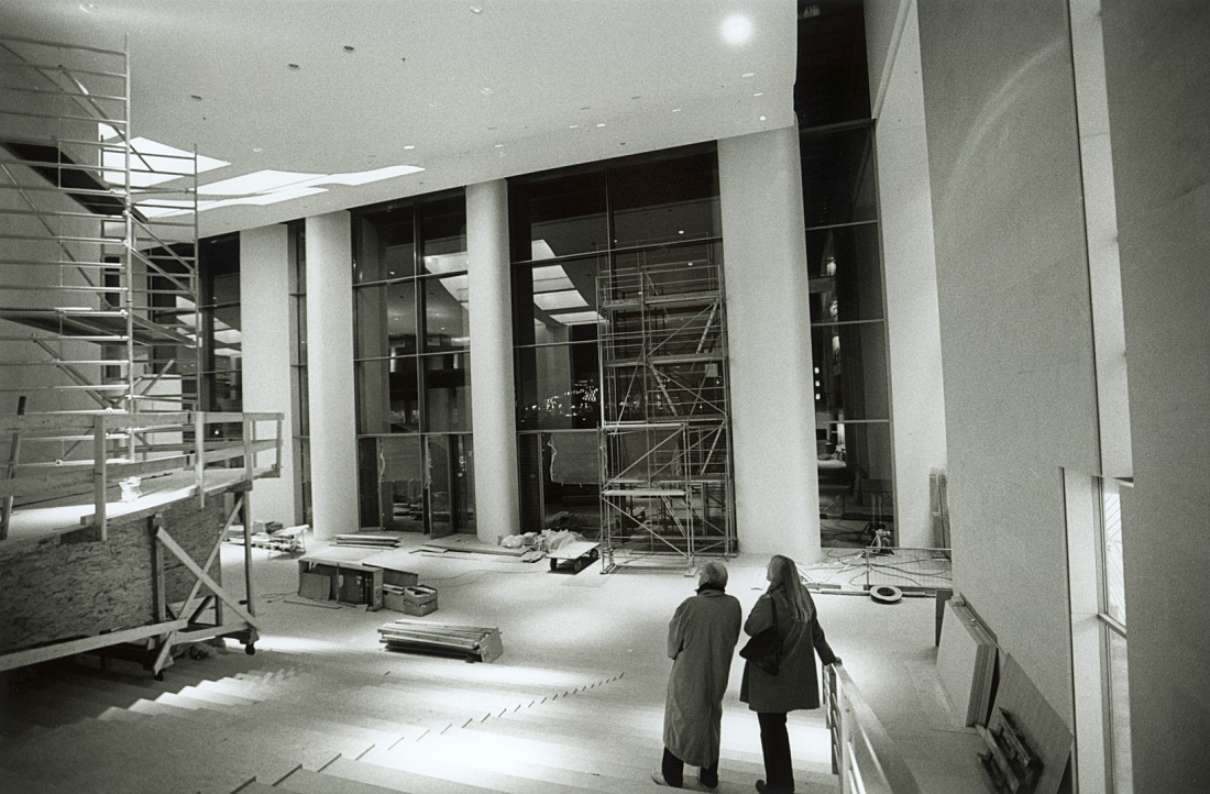 Federal Chancellery construction, Berlin. ERCO lighting design in progress.