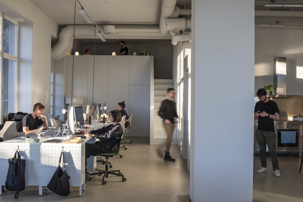 Form Us With Love design studio featuring flexible ERCO LED lighting for visual comfort.
