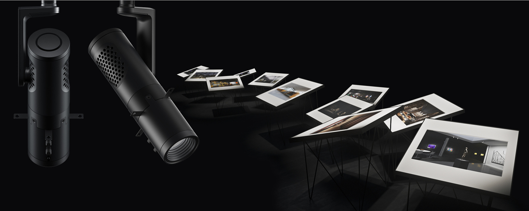 ERCO Eclipse contour spotlights for precise art display in museums and galleries.