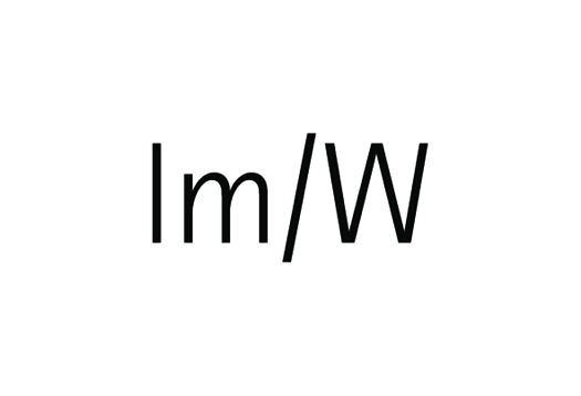 lm/W: Lumens per watt, a measure of ERCO spotlight lighting efficacy.