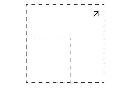 Symbol illustrating the expanded lighting area of an ERCO contour spotlight.