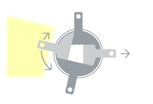ERCO contour spotlight adjustment for precise illumination of artworks.