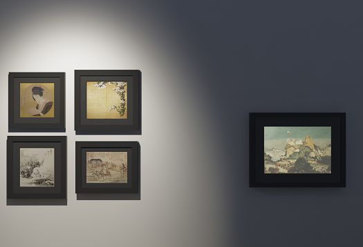 ERCO contour spotlights illuminate artwork in a gallery, creating a magical lighting effect.
