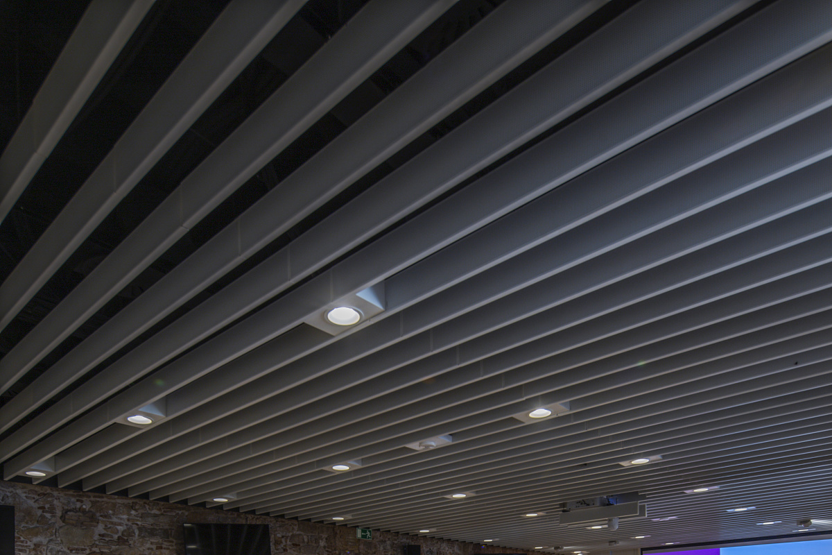 ERCO Skim recessed LED downlights providing workplace lighting in Barcelona.