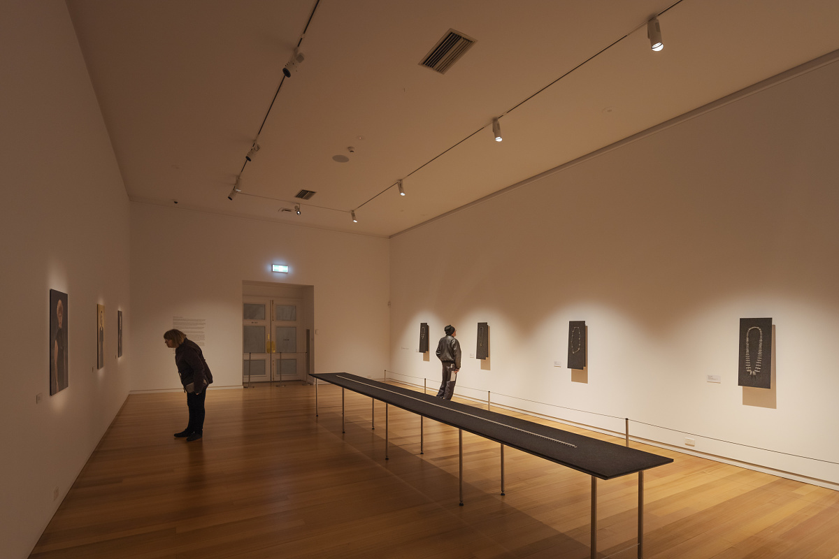 Geelong Gallery, Victoria, featuring ERCO Eclipse spotlights for flexible art illumination.