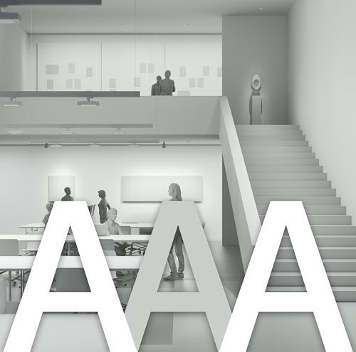 ERCO lighting design showcasing office space with focus on illumination and spatial design.