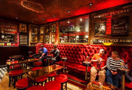 Harp Bar in Belfast, featuring cozy LED lighting in a traditional Irish pub setting.