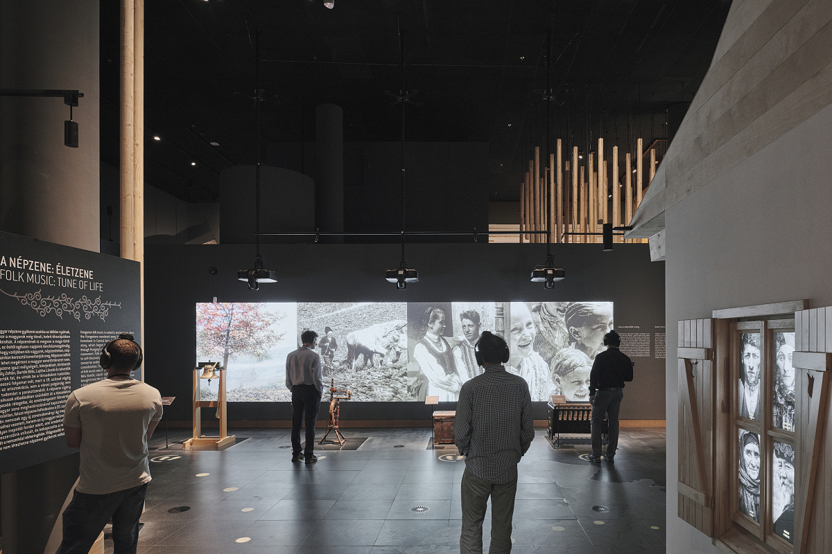 Interior of the House of Hungarian Music featuring ERCO lighting for visual comfort.