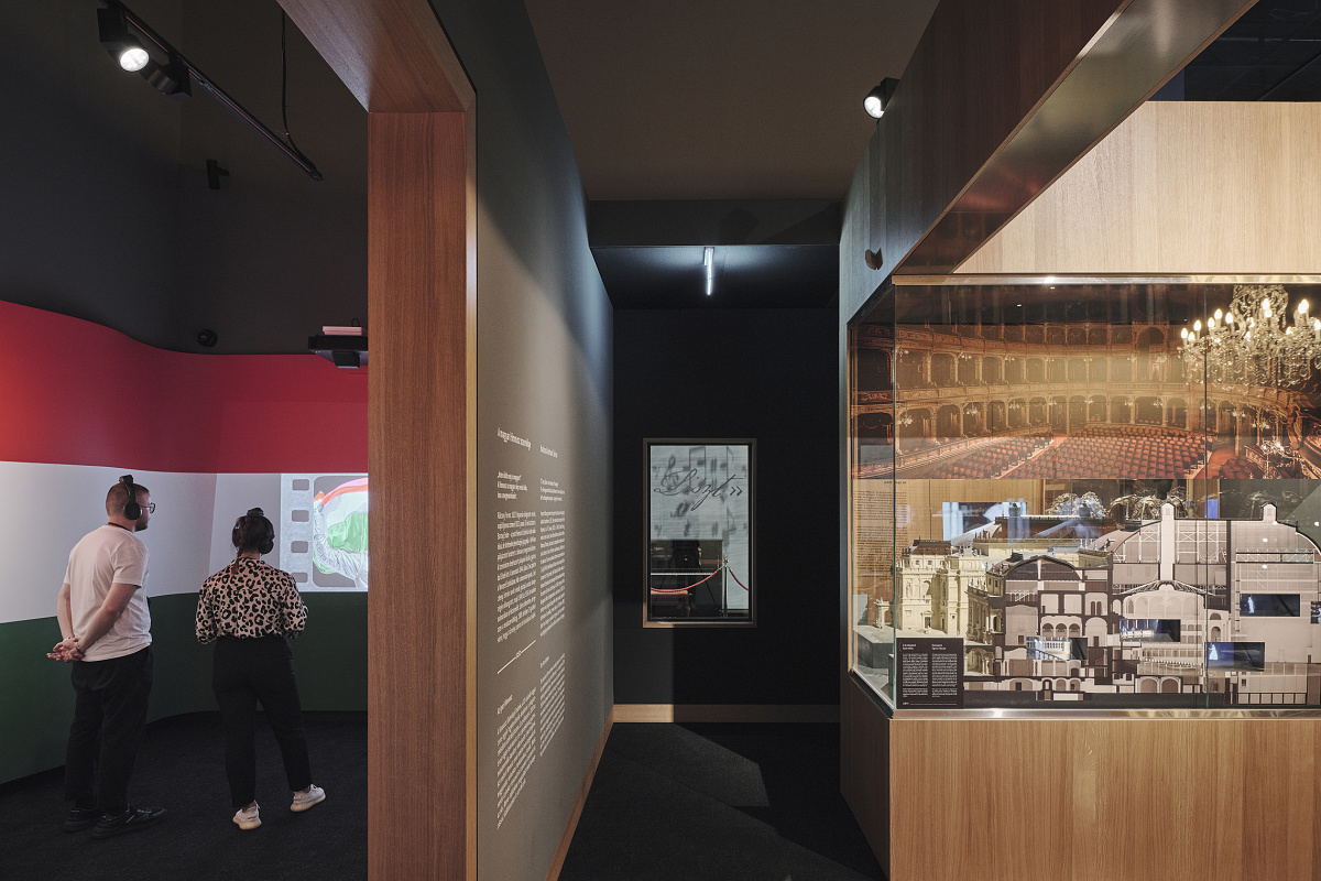 Interior of the House of Hungarian Music featuring ERCO lighting for visual comfort.