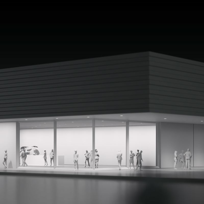 Iku surface-mounted luminaires for architectural outdoor lighting.