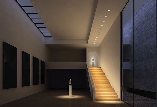 ERCO lighting design showcasing accent lighting in a stairwell for functional areas.