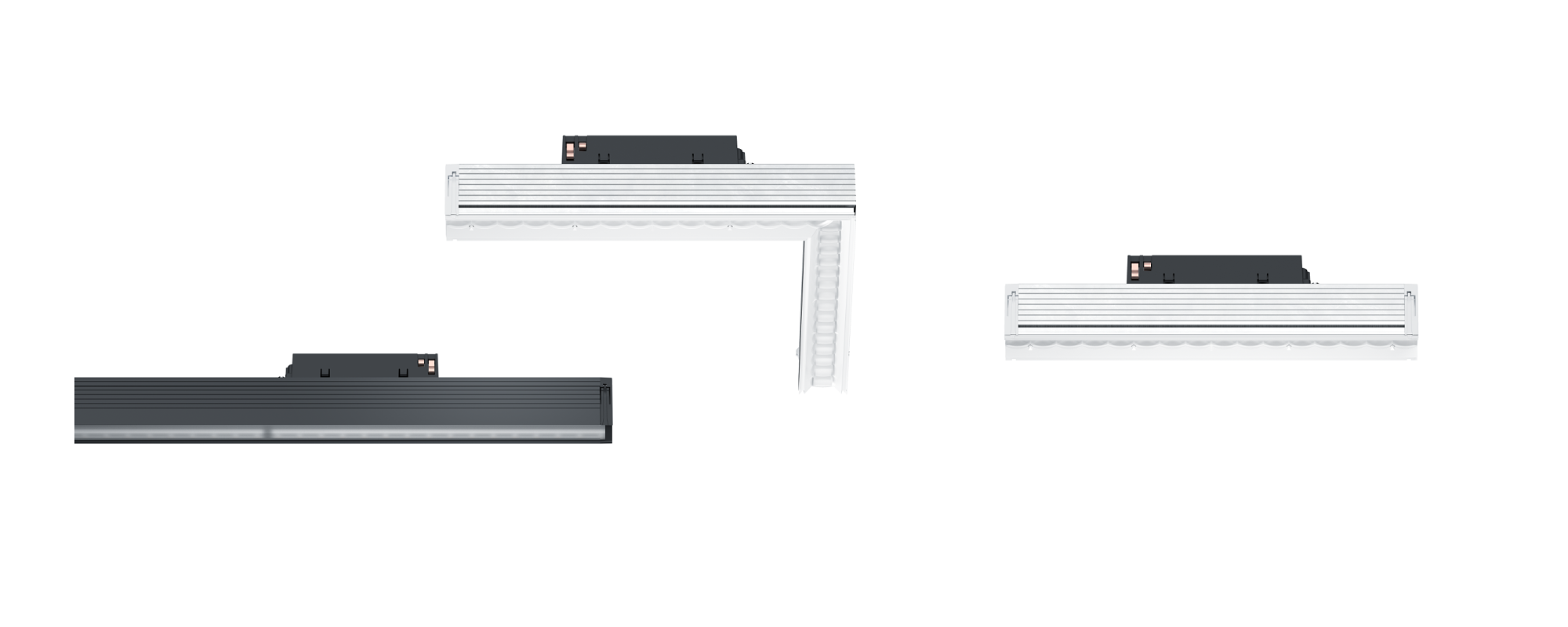 ERCO Invia 48V Light Structure, a modular system for indoor lighting, various mounting options.