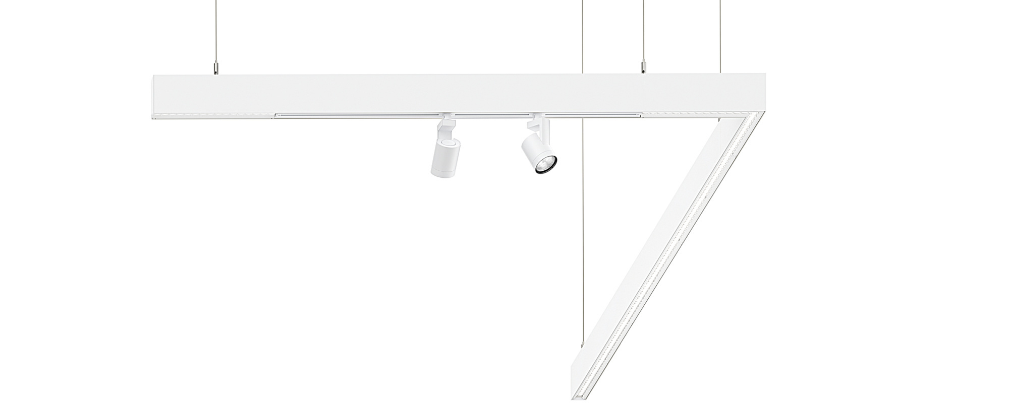 Invia 48V Light Structure: modular indoor lighting system with spotlights for accent lighting and flexible design.