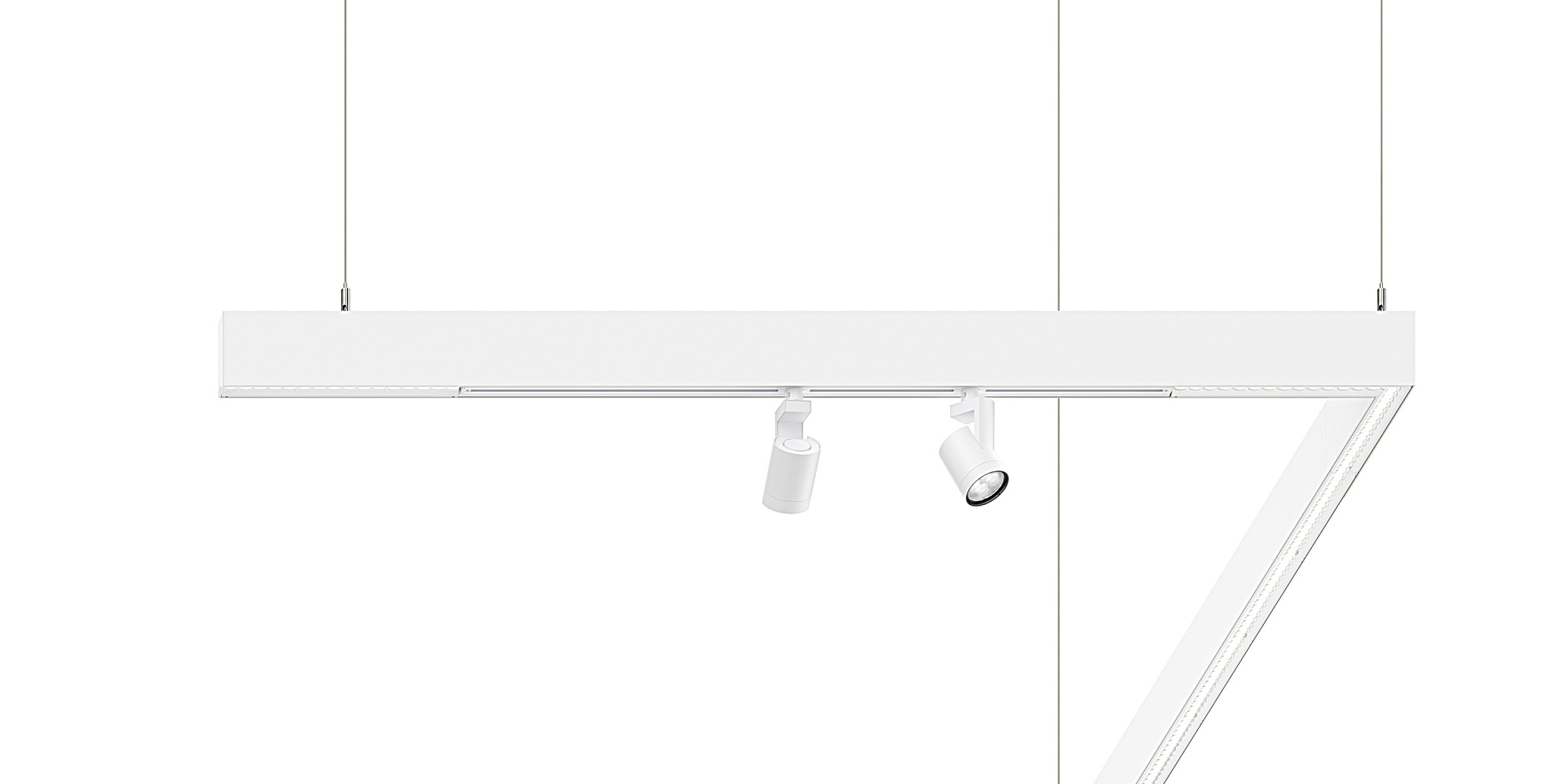 Invia 48V Light Structure: modular indoor lighting system with spotlights for accent lighting and flexible design.
