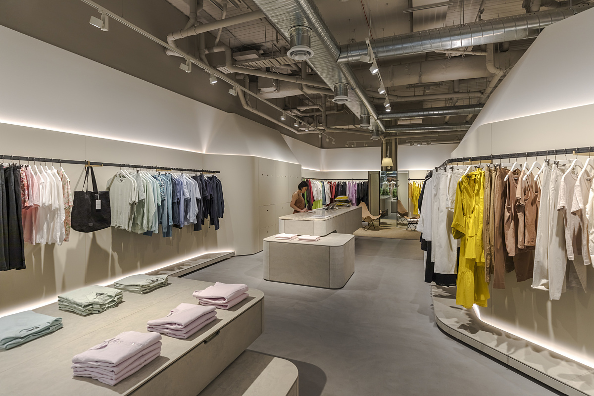 ERCO Optec Strahler im Jac + Jack Store, Melbourne, für präzise Warenbeleuchtung.