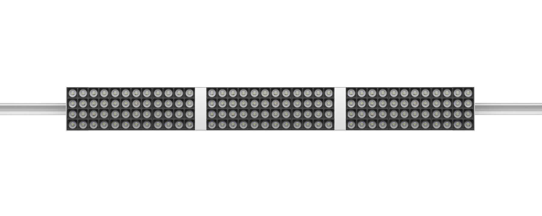 Jilly linear track downlights, efficient lighting for modern offices and high co-working spaces.