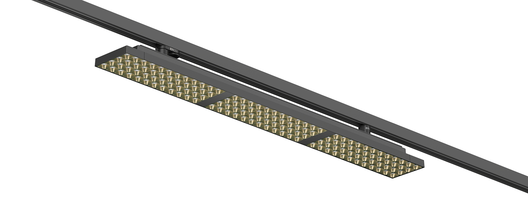 ERCO's Jilly linear downlight for track: adaptable office lighting with high visual comfort.