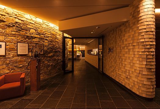 ERCO LED lighting in Johann Grill Restaurant, Kempinski Hotel Berchtesgaden, creating an inviting ambiance.