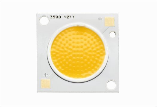 Close-up of a COB (Chip-on-Board) LED used in ERCO lighting products.