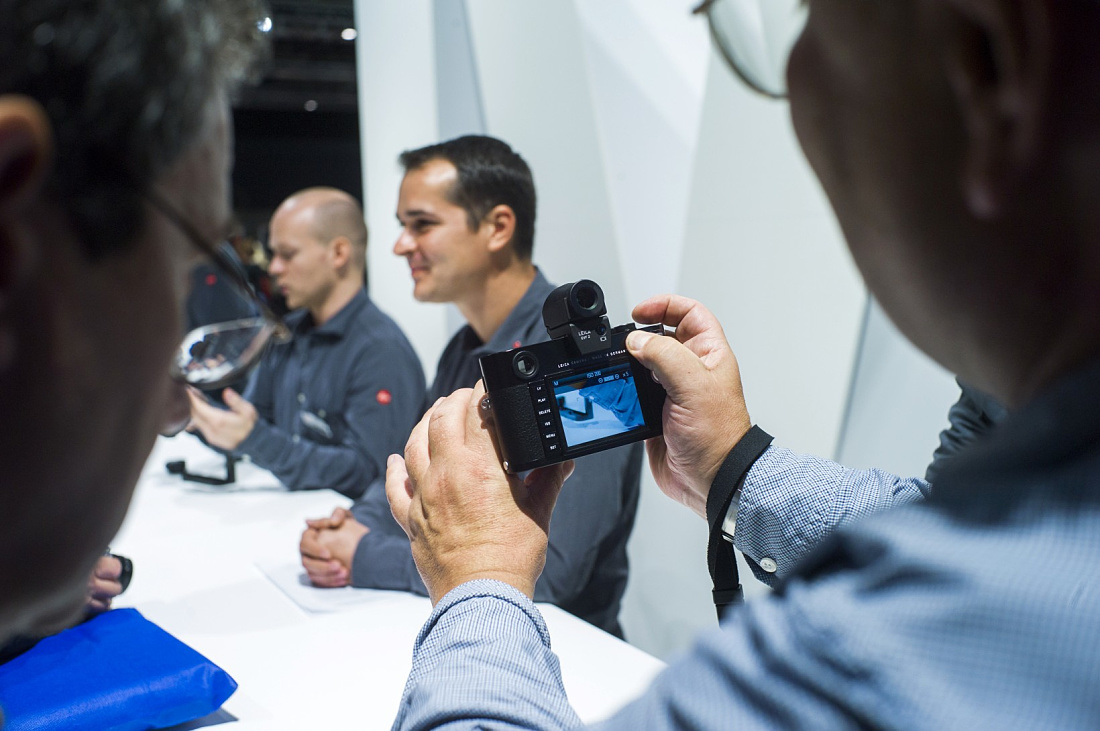 Leica camera at Photokina 2012, illuminated by ERCO LED spotlights.